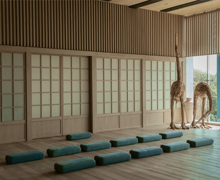 Movement studio with mats and bolsters