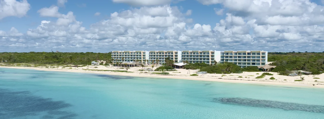 Aerial view of the Palmaïa beachfront